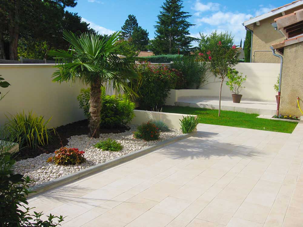 Amnagement d'un patio : Amnagement du patio fini - Les Jardins de Bastide